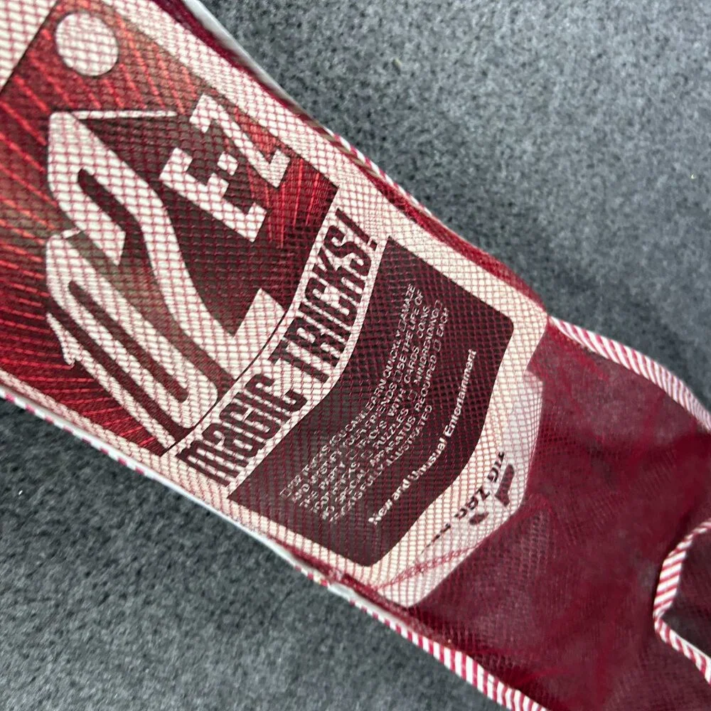 Vintage Mesh Stocking‎ Filled Opened with Magic Toys Christmas